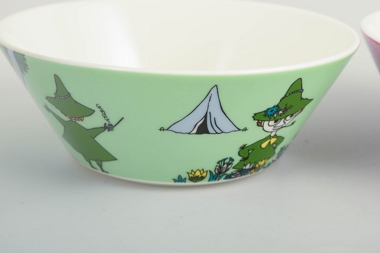 Arabia, Finland. Two porcelain Moomin bowls. 21st century. - 3