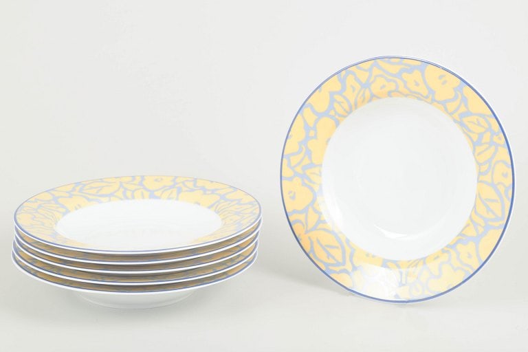 Michael Graves for Alessi, Italy. Set of six porcelain soup plates. Late 20th century. (1 of 4)