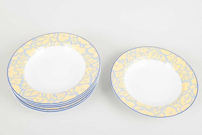 Michael Graves for Alessi, Italy. Set of six porcelain soup plates. Late 20th century. - 2