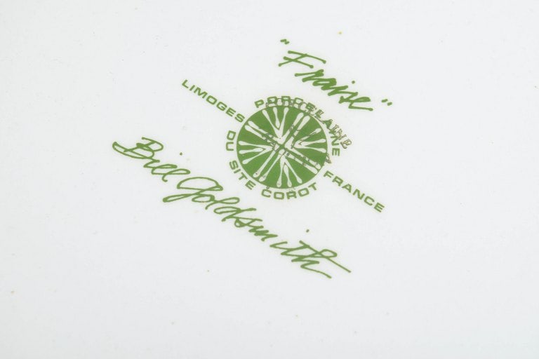 Bill Goldsmith for Limoges, France. Fraise, large porcelain serving tray. Approx. 1980s. - 4