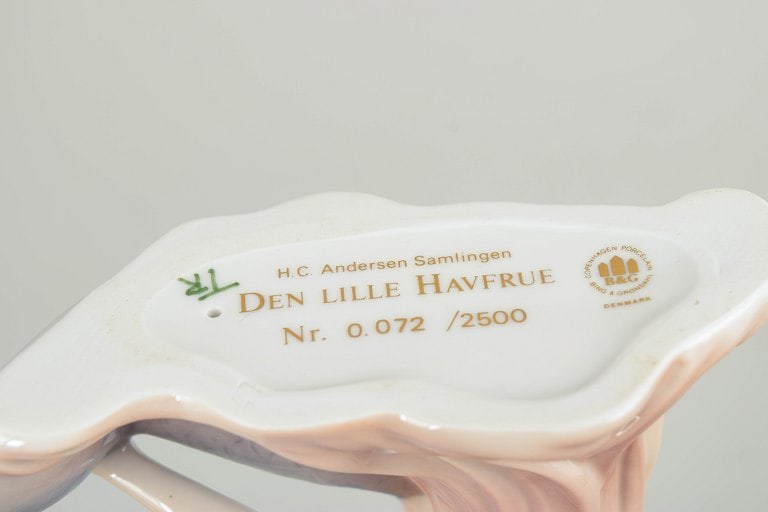 Bing & Grøndahl, Denmark. The Little Mermaid porcelain figurine. Late 20th century. - 4