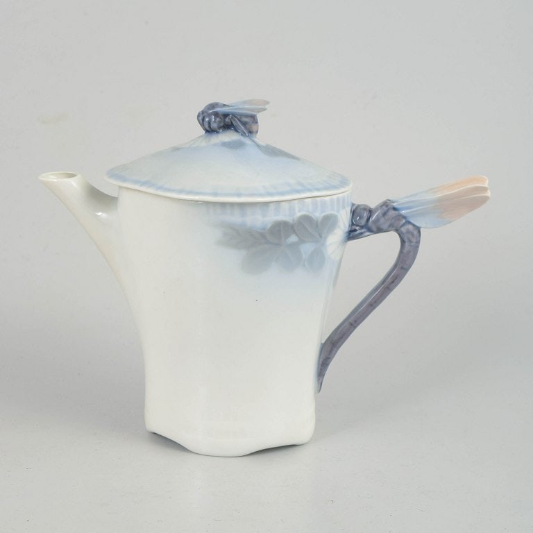 Royal Copenhagen, Denmark. Midsummer Night's Dream, small porcelain coffee pot with decoration in (1 of 4)