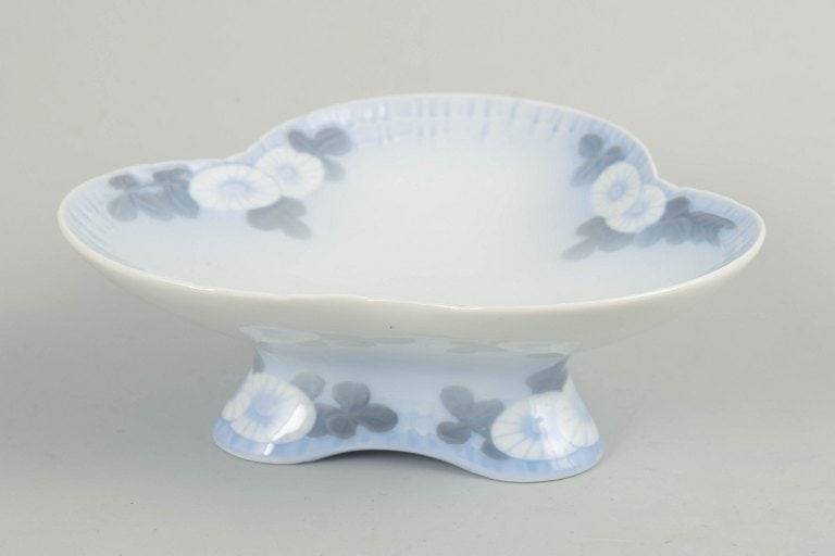 Royal Copenhagen, Denmark. Midsummer Night's Dream, porcelain low bowl with decoration in blue (1 of 4)