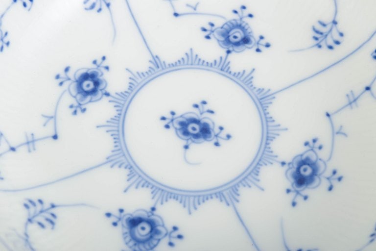 Royal Copenhagen, Denmark. Blue Fluted Plain porcelain bowl decorated with cobalt blue underglaze. - 3