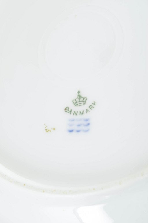 Royal Copenhagen, Denmark. Set of three porcelain deep pasta plates with thistle motif. Second half - 4