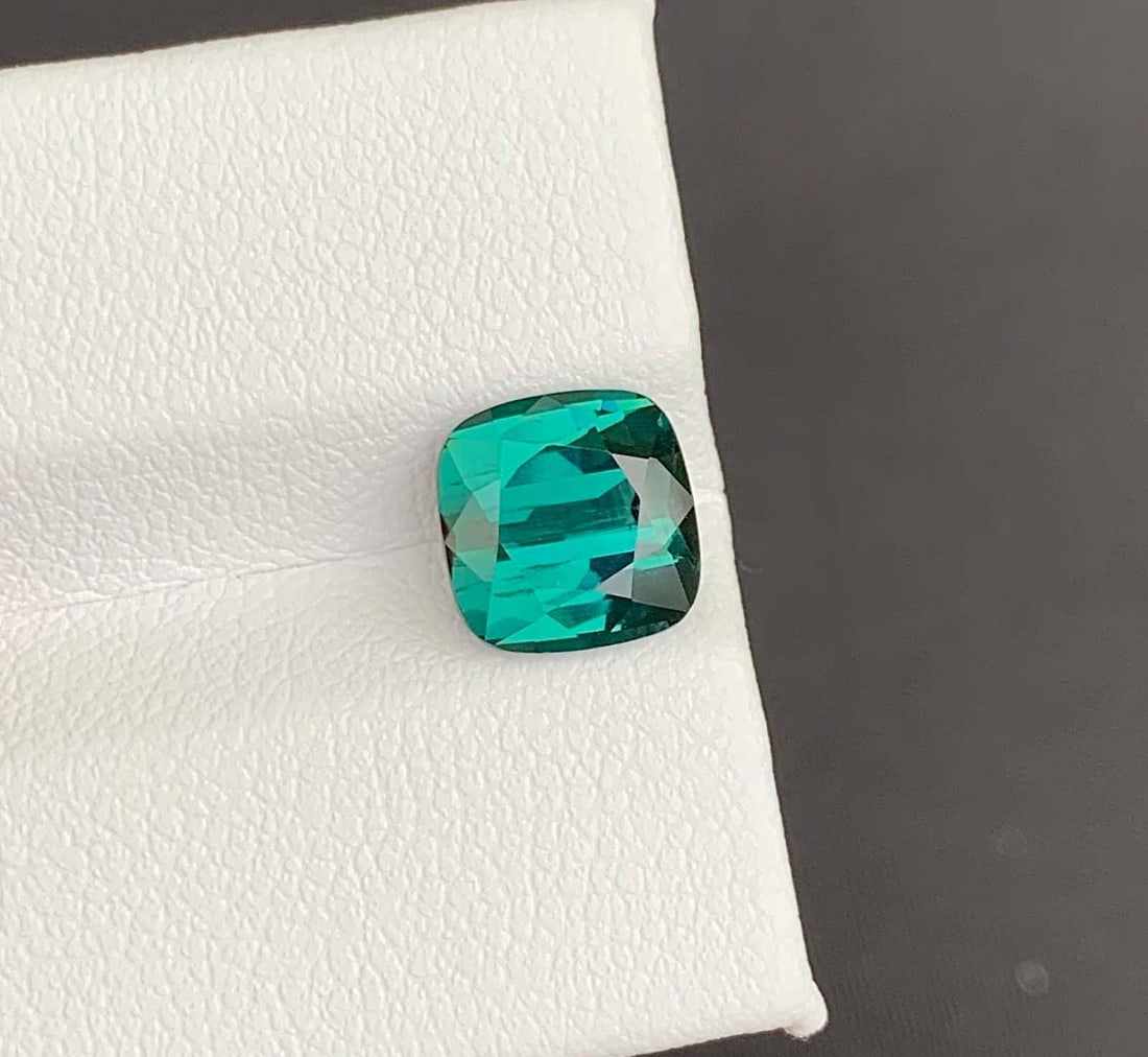 Cyan Blue Tourmaline Gemstone: Natural October Birthstone, Africa (2.73 CT) - 2