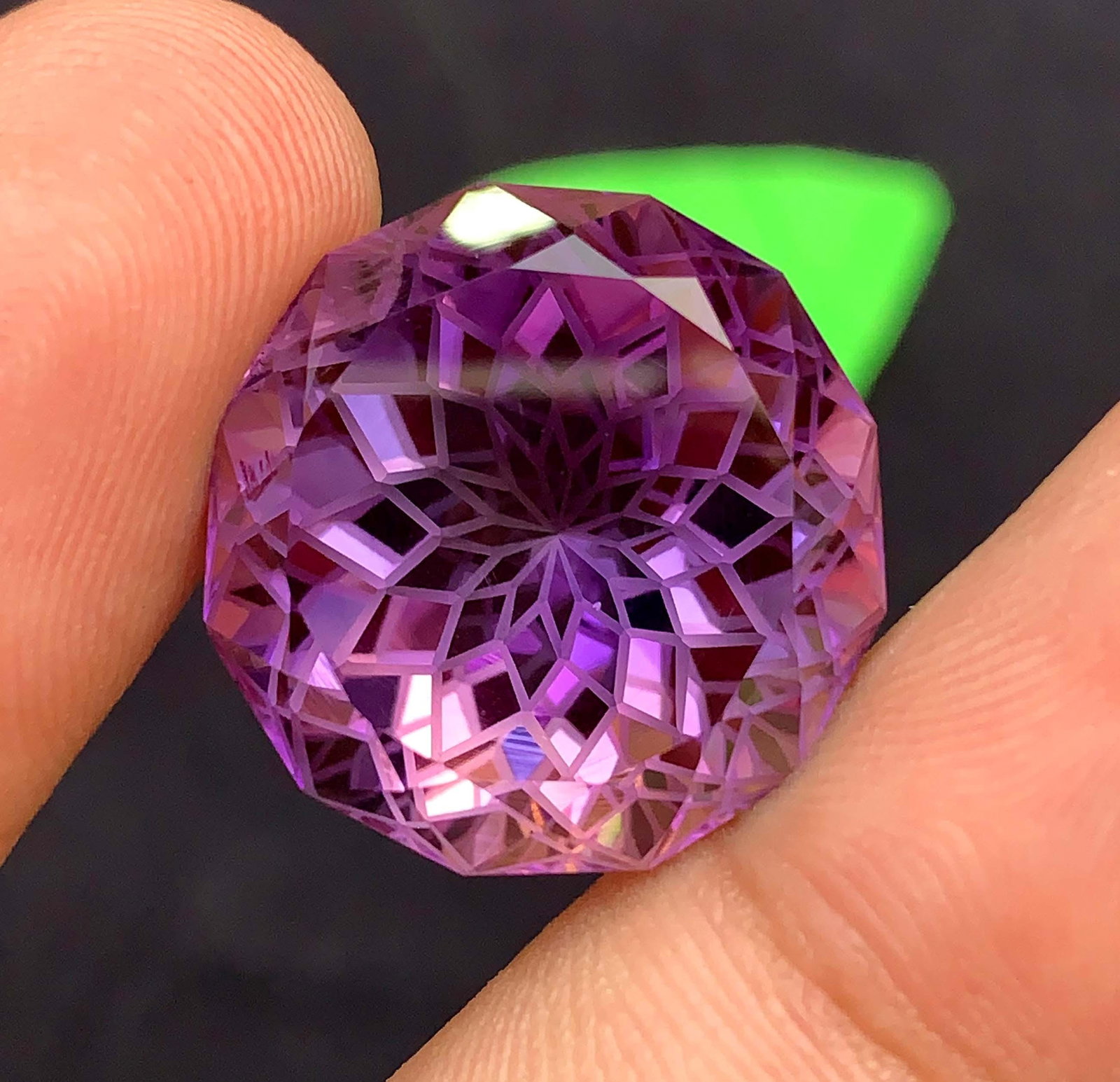 Flower Cut Amethyst Gemstone: 37.74 Carats, February Birthstone - 3
