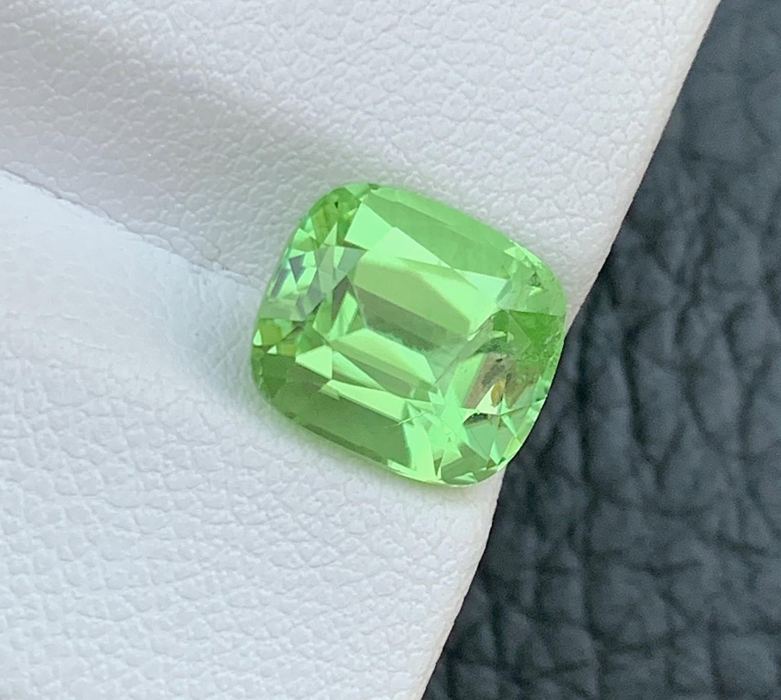 Cushion Cut Peridot Gemstone: 4.70 Carat Natural August Birthstone, Pakistan Origin - 5