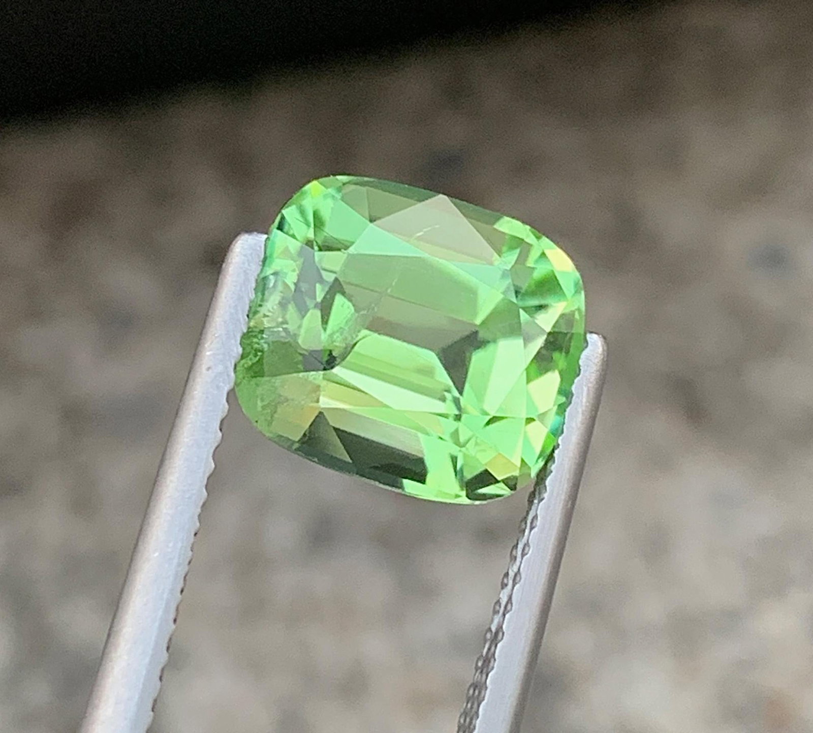 Cushion Cut Peridot Gemstone: 4.70 Carat Natural August Birthstone, Pakistan Origin - 6
