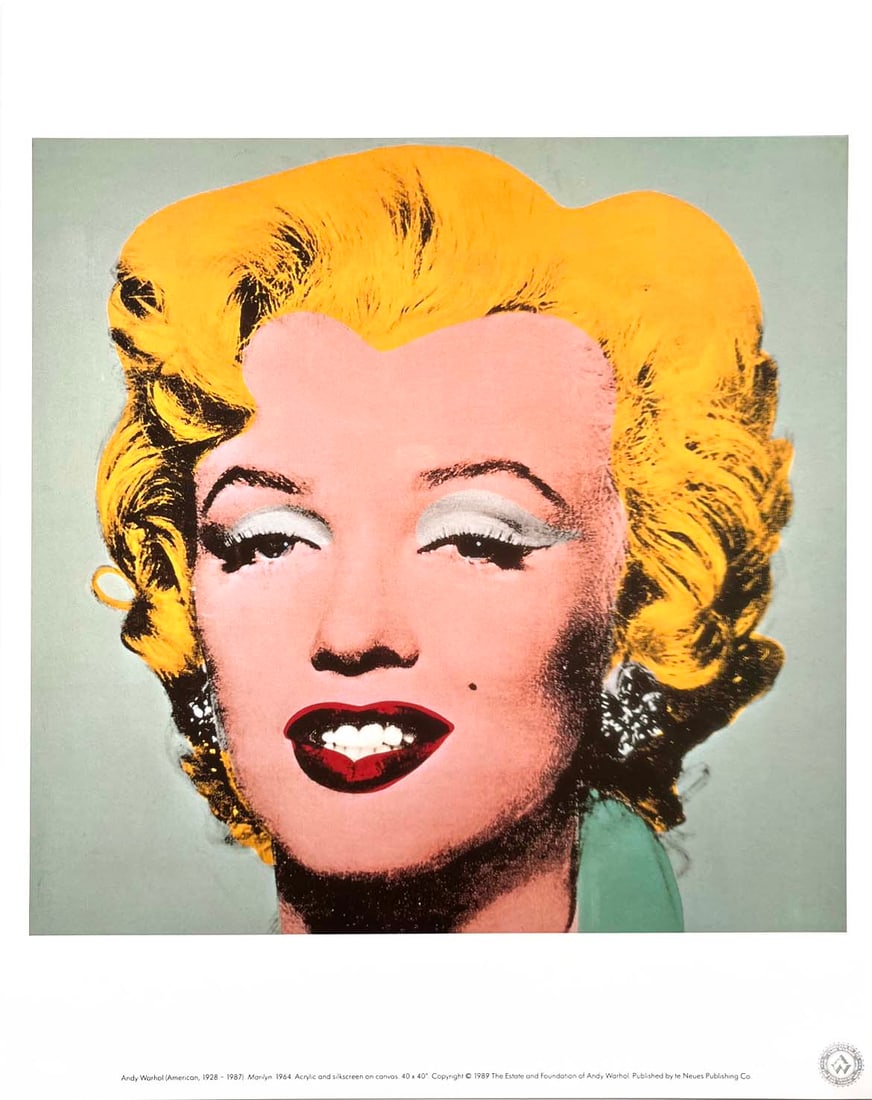 Andy Warhol Pop Art Marilyn Monroe 1989: Title: Andy Warhol Pop Art Marilyn Monroe 1989 Description: Artist: Andy Warhol \nCountry: USA \nTitle: Marilyn Monroe \nPrinted: 1989 offset on high-quality smooth finish paper \nMarks: Not signed, n