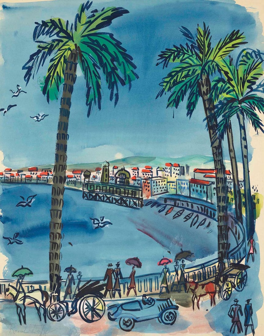 Raoul Dufy Nice Promenade des Anglais Ltd Edition Giclee: Title: Raoul Dufy Nice Promenade des Anglais Ltd Edition Giclee Description: Title: Nice Promenade des Anglais \nArtist: Raoul Dufy \nCountry: France \nMedium: Giclee \nMarks: Numbered Ltd Edition \nP