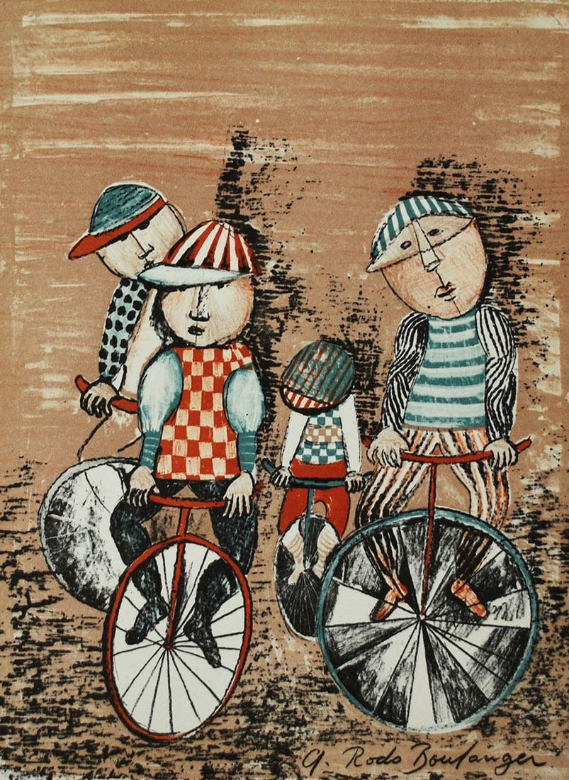 Graciela Boulanger Lithograph Untitled 8: Title: Graciela Boulanger Lithograph Untitled 8 Description: Title: Untitled 8 \nArtist: Graciela Rodo Boulanger \nCountry: Bolivia \nMedium: Lithograph \nMarks: Signed in plate, not numbered \nPrinte