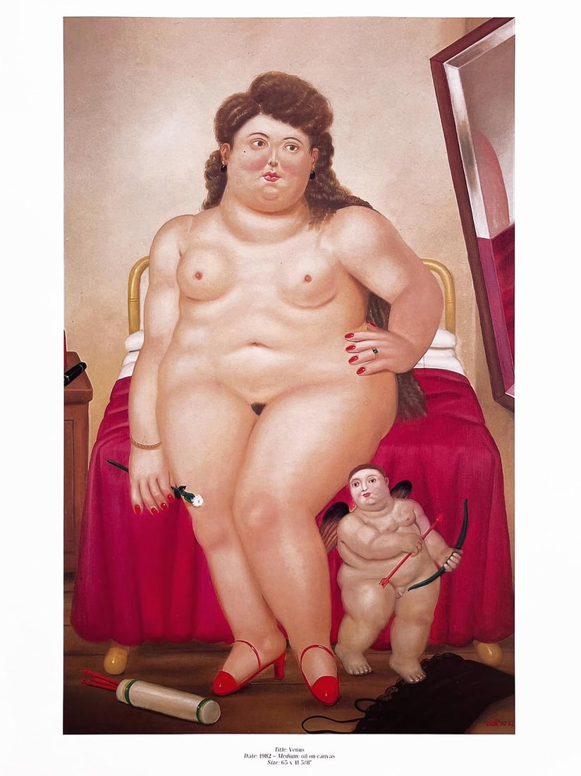 Fernando Botero 46 Venus 1983: Title: Fernando Botero 46 Venus 1983 Description: Title: Venus \nArtist: Fernando Botero \nCountry: Colombia \nMedium: Offset, Quadrichromie 46 \nMarks: Not signed, not numbered \nPaper size: 16 x 12 