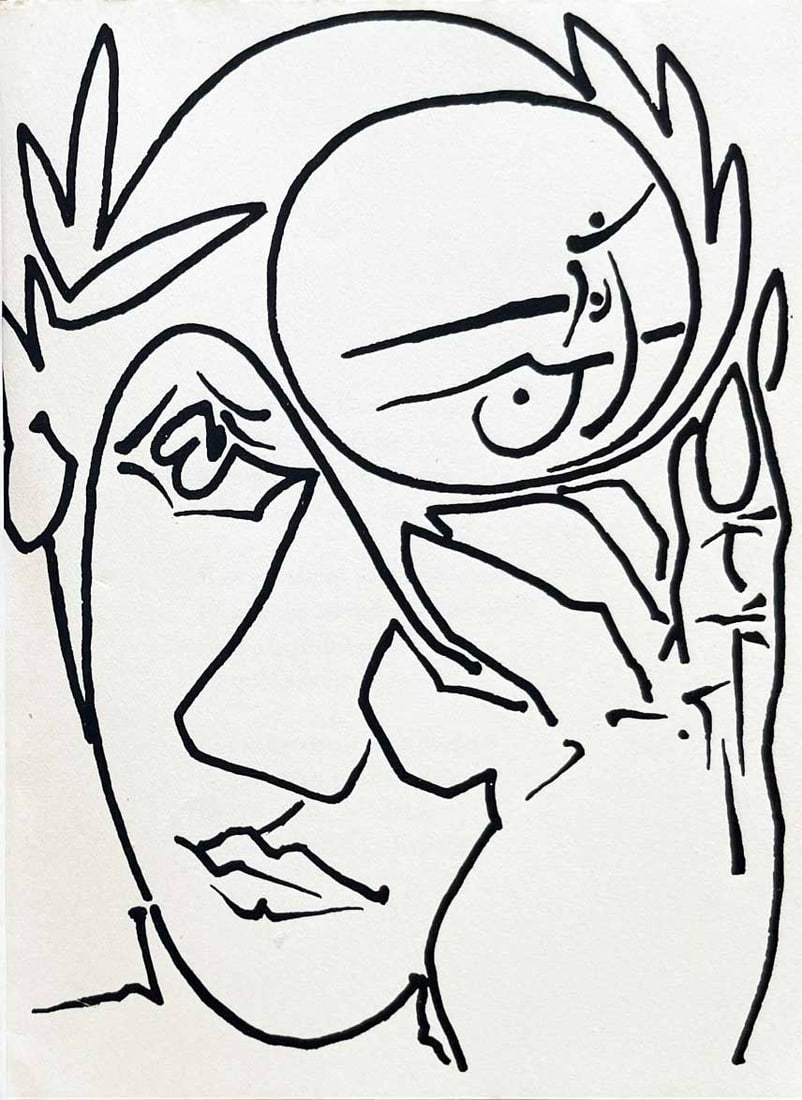 Francoise Gilot Tout Dire 9 Lithograph Petrification D'un Poete: Title: Francoise Gilot Tout Dire 9 Lithograph Petrification D'un Poete Description: Artist: Françoise Gilot \nCountry: France \nTitle: Petrification D'un Poete \nMedium: Lithograph \nMarks: Not signe