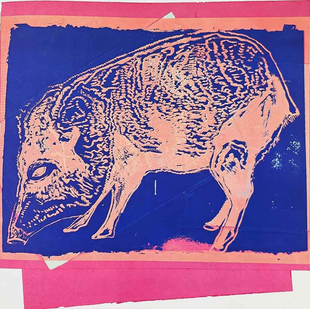 Andy Warhol Giant Chaco Peccary 1986 Vanishing Animals: Title: Andy Warhol Giant Chaco Peccary 1986 Vanishing Animals Description: Title: Giant Chaco Peccary \nArtist: Andy Warhol \nCountry: USA \nMedium: Offset print \nMarks: Not signed or numbered nor fr
