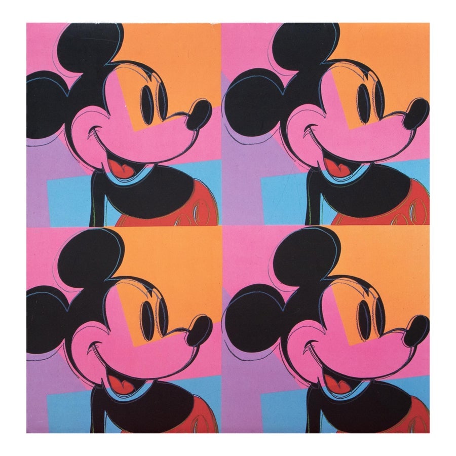 Andy Warhol Pop Art Myths Mickey Mouse-1 1992: Title: Andy Warhol Pop Art Myths Mickey Mouse-1 1992 Description: Artist: Andy Warhol \nCountry: USA \nTitle:Myths Mickey Mouse -1 \nPrinted: Offset in 1992, in Germany \nMarks: Not signed, not number