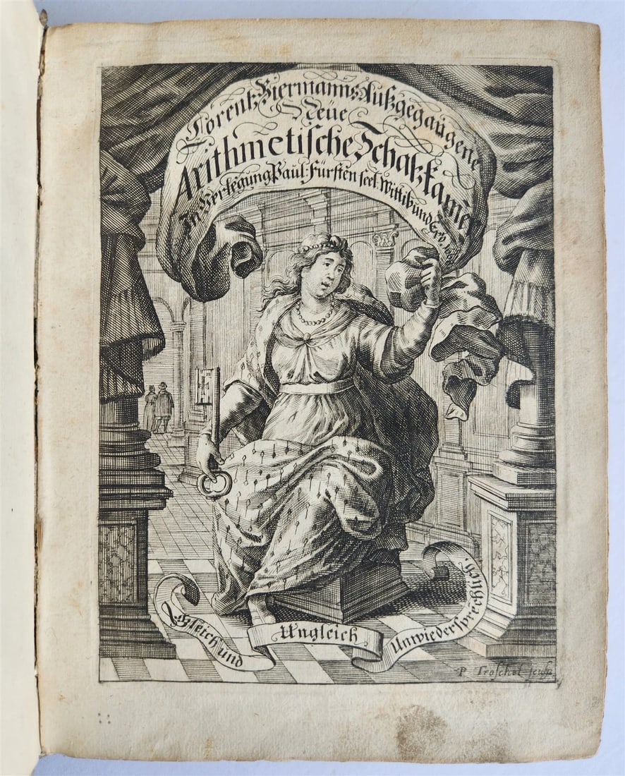 1668 ARITHMETIC HANDBOOK in GERMAN antique VELLUM BINDING (1 of 15)