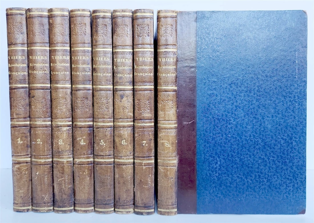 1840 HISTORY of FRENCH REVOLUTION 8 VOLUMES Histoire de la RÃ©volution ANTIQUE (1 of 9)