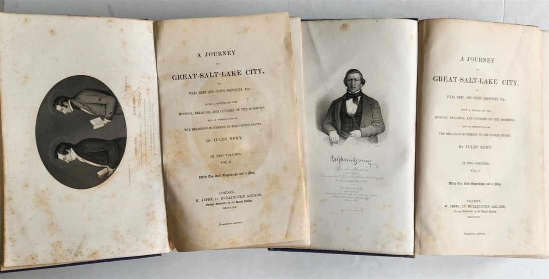 1861 JORNEY to GREAT SALT LAKE CITY illustrated ANTIQUE 2 VOLUMES (1 of 13)