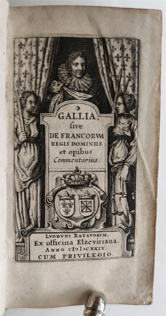1629 FRANCE TRAVEL GUIDE & HISTORY GALLIA SIVE DE FRANCORUM antique VELLUM: LAET J. de GALLIA SIVE DE FRANCORUM. Ex officina Elzeviriana; 1629 (Willems, 311) Fine copy Original vellum, manuscript title to the spine Very good condition size 2 1/2 by 4 3/4" Text in Latin Please