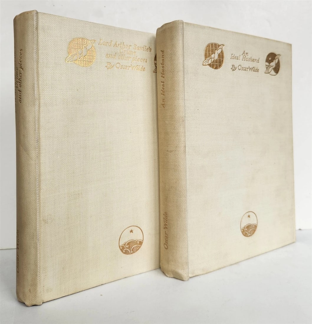 1908 OSCAR WILDE 2 volumes ANTIQUE limited edition VELLUM bound (1 of 8)