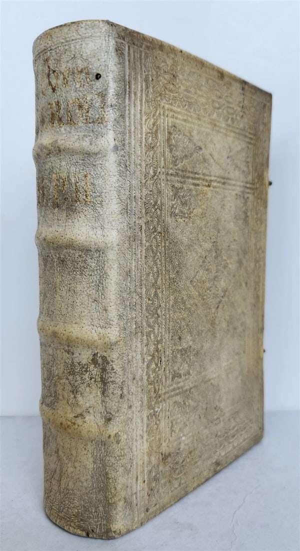 1708 LIFE of CAROLI KING of SPAIN & INDIES antique PIGSKIN BOUND ILLUSTRATED v.2 (1 of 9)