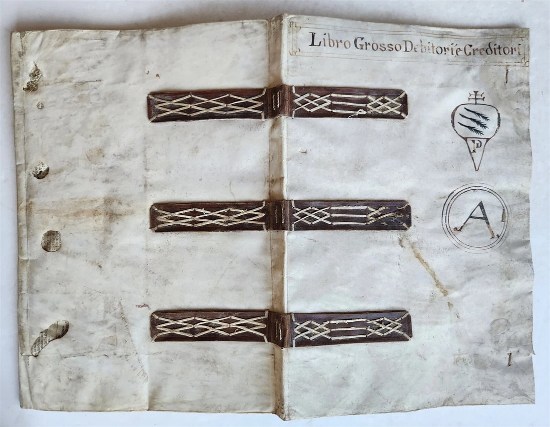 16th-17th CENTURY LARGE FOLIO BINDING antique VELLUM 10 by 17 inches: Size 10 1/4 by 17" Good condition Please see my other auctions Reserve: $300.00 Shipping: Domestic: Flat-rate of $25.00 to anywhere within the contiguous U.S. International: Foreign shipping rates are