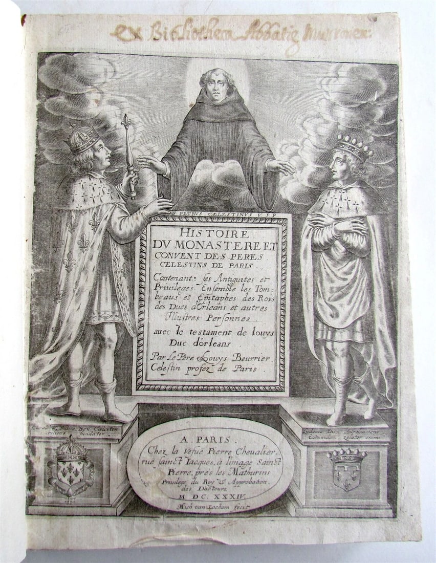 1634 antique Histoire du monastere et convent des Peres in FRENCH (1 of 11)