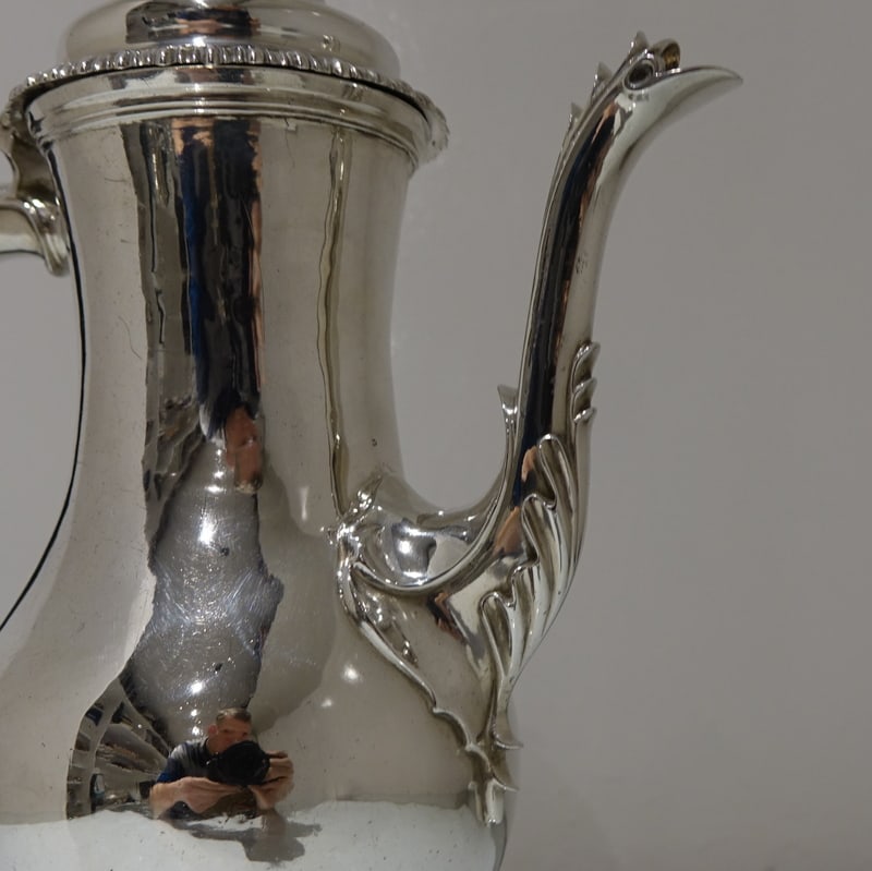 18th Century Antique George III Sterling Silver Coffee Pot London 1775 James Stamp - 12
