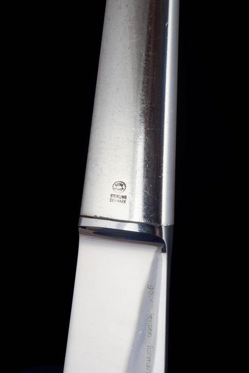 Henning Koppel for Georg Jensen, Denmark. Set of four dinner knives in stainless steel and sterling - 4