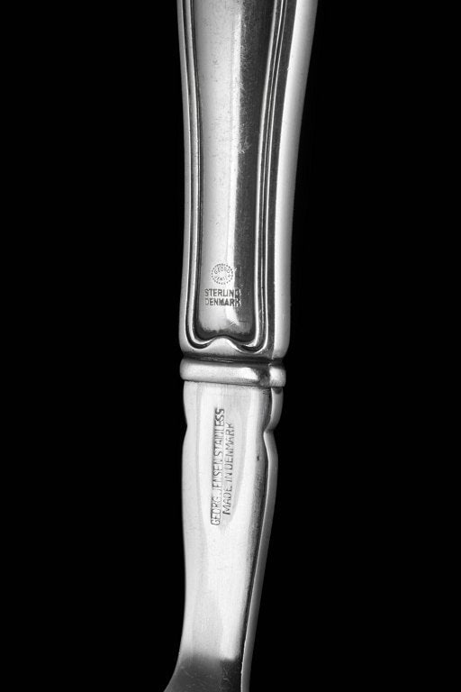 Georg Jensen, Denmark. Sardine fork in stainless steel and sterling silver. Produced after 1944. - 4