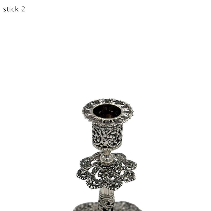 19th Century Antique Victorian Silver Candlesticks Birmingham 1896 Hilliard & Thomason - 8