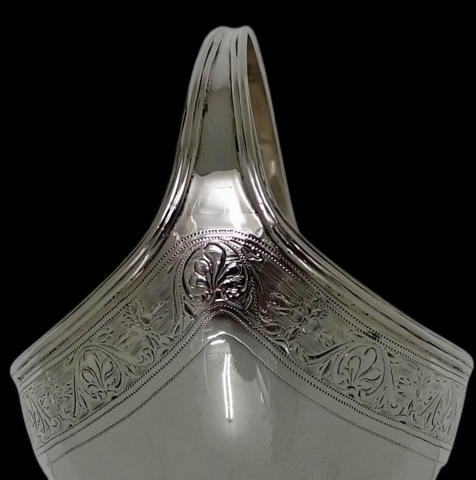 18th Century Antique Sterling Silver George III Sugar Basket London 1795 William Frisbee - 5