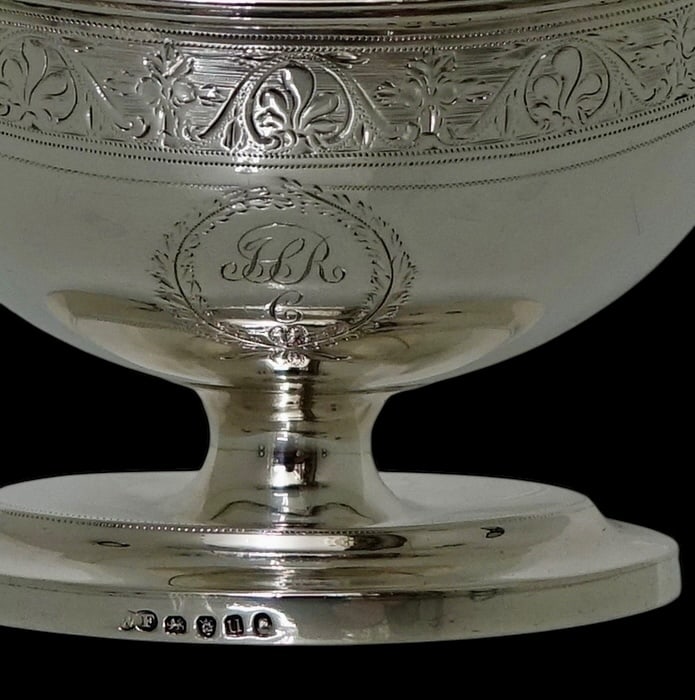 18th Century Antique Sterling Silver George III Sugar Basket London 1795 William Frisbee - 8