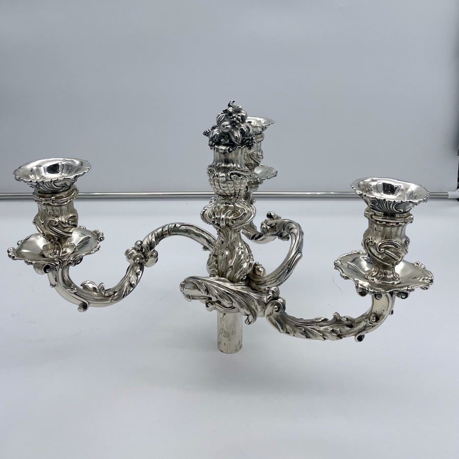 Early 19th Century Antique George IV Silver Pair Cast Candelabra London 1825 Joseph Craddock & - 7