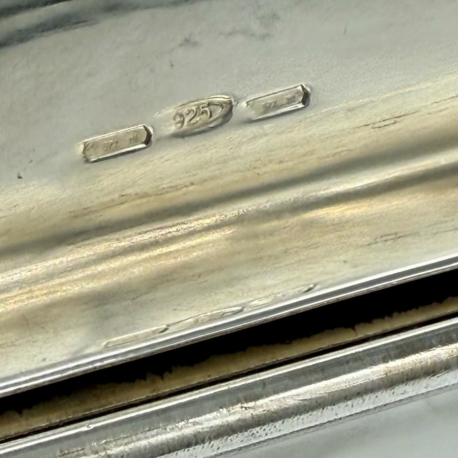 Mid 20th Century Italian Modern Silver Folding Biscuit Box circa 1960 - 11