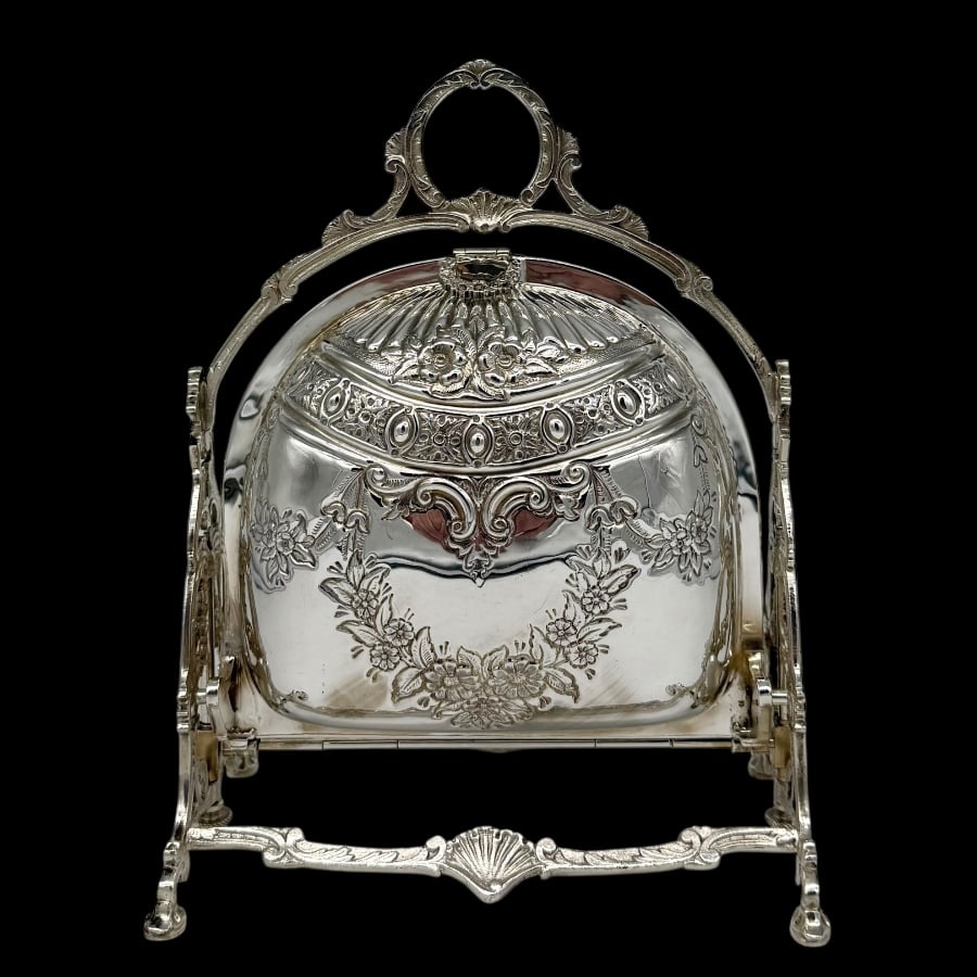 Mid 20th Century Italian Modern Silver Folding Biscuit Box circa 1960 (1 of 11)
