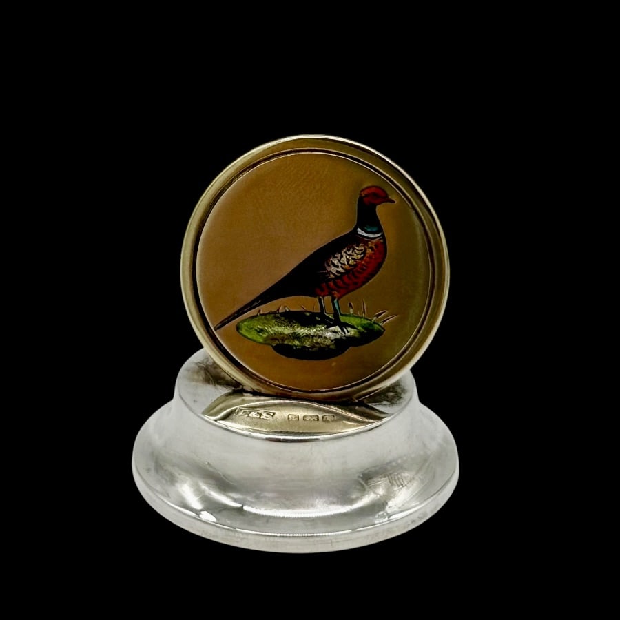 Early 20th Century Antique Edwardian Pair Silver Game Bird Menu Holders Birmingham 1908 Levi & - 5
