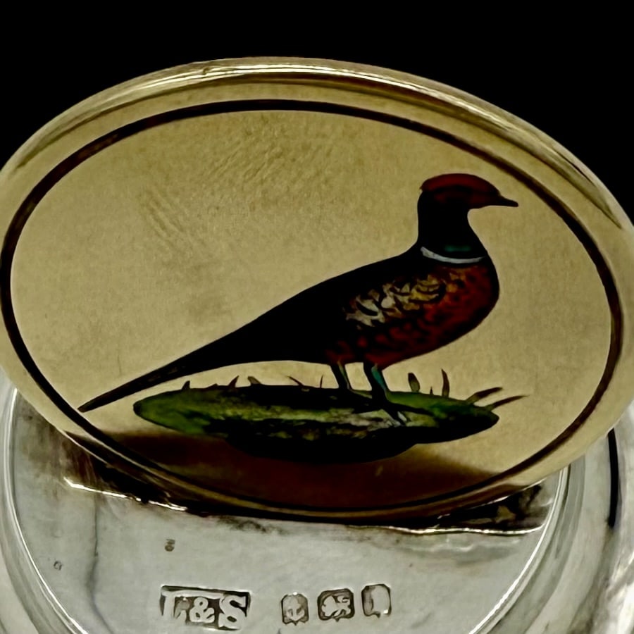 Early 20th Century Antique Edwardian Pair Silver Game Bird Menu Holders Birmingham 1908 Levi & - 7