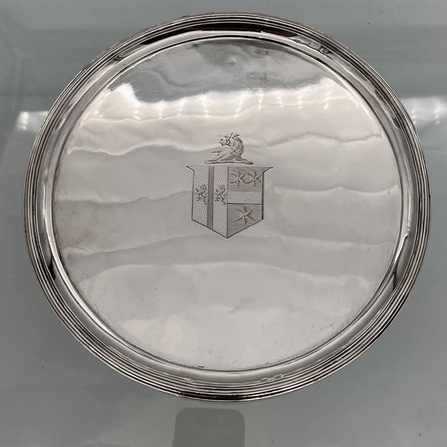 Early 19th Century Antique George III Pair Sterling Silver Salvers London 1802 Thomas Wallis II - 4