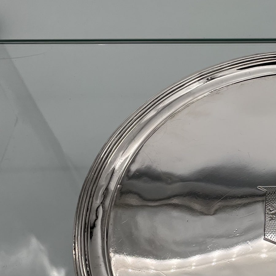Early 19th Century Antique George III Pair Sterling Silver Salvers London 1802 Thomas Wallis II - 5