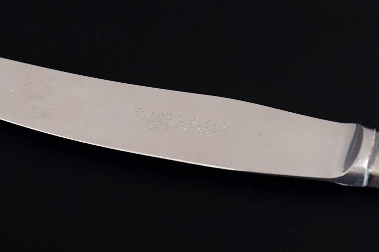 Evald Nielsen, Denmark. Lunch knives, set of four in sterling silver and stainless steel. Approx. - 4