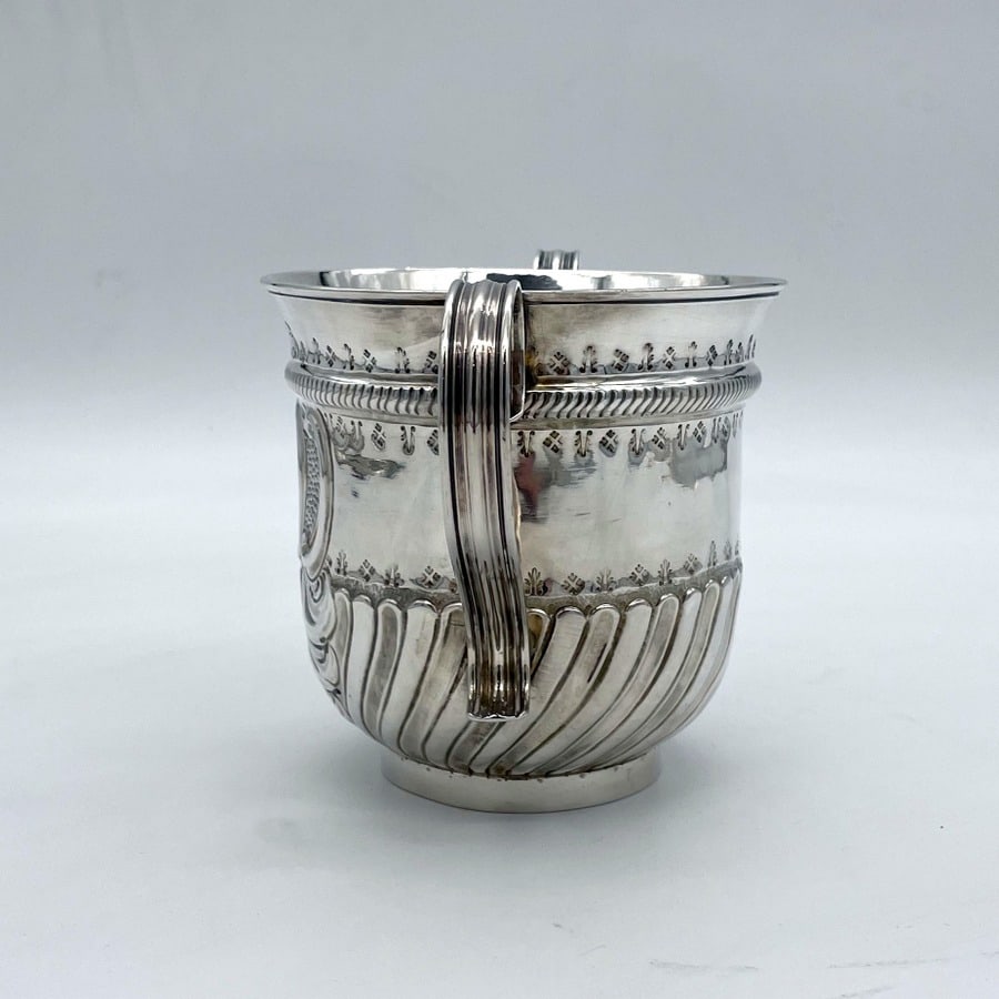 Mid 18th Century Antique George III Silver Porringer London 1762 Fuller White - 3