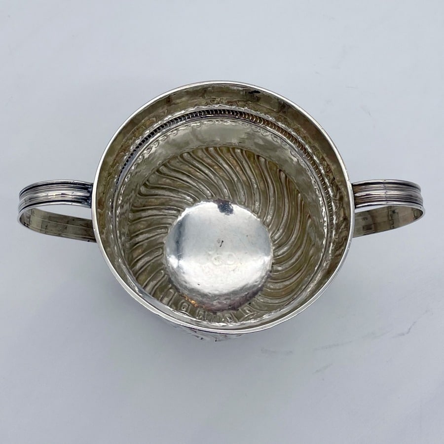 Mid 18th Century Antique George III Silver Porringer London 1762 Fuller White - 5