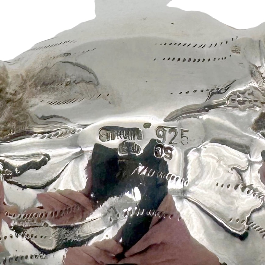 20th Century Antique Sterling Silver Large Cow Creamer Hanau Germany Circa 1900 - 7