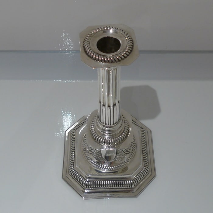 19th Century Antique Victorian Sterling Silver Pair Candlesticks London 1889 Charles Stuart Harris - 3