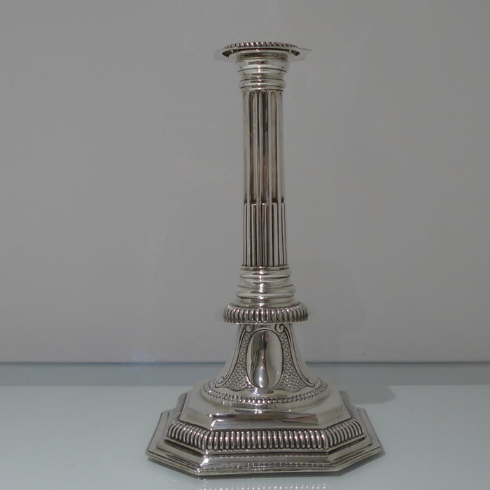 19th Century Antique Victorian Sterling Silver Pair Candlesticks London 1889 Charles Stuart Harris - 4