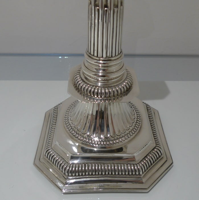 19th Century Antique Victorian Sterling Silver Pair Candlesticks London 1889 Charles Stuart Harris - 6