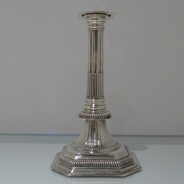 19th Century Antique Victorian Sterling Silver Pair Candlesticks London 1889 Charles Stuart Harris - 8