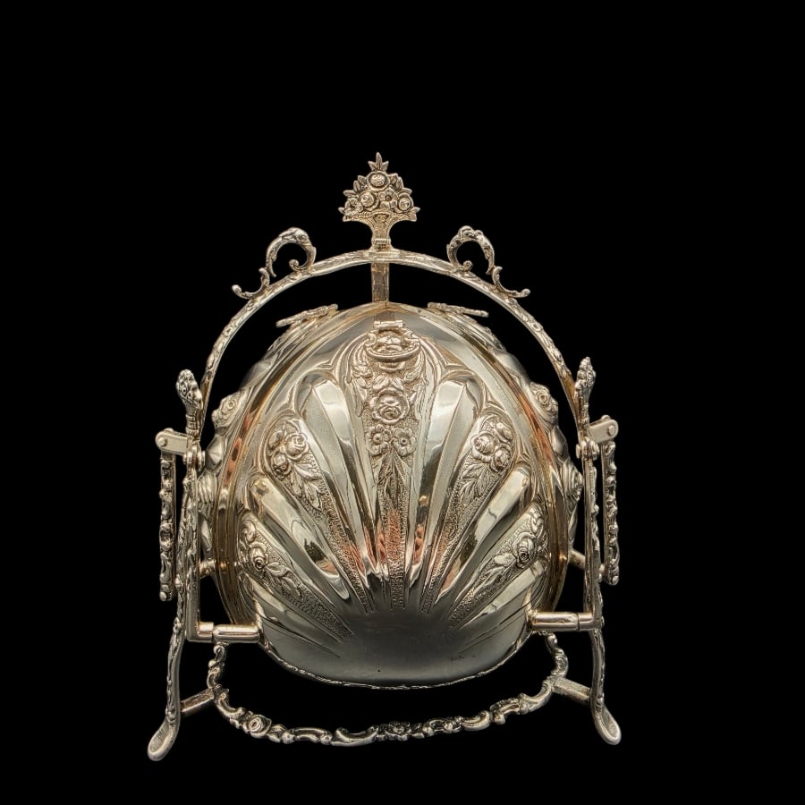 Early 19th Century Antique Continental Silver Triple Folding Biscuit Box German Circa 1890 Hanau - 2